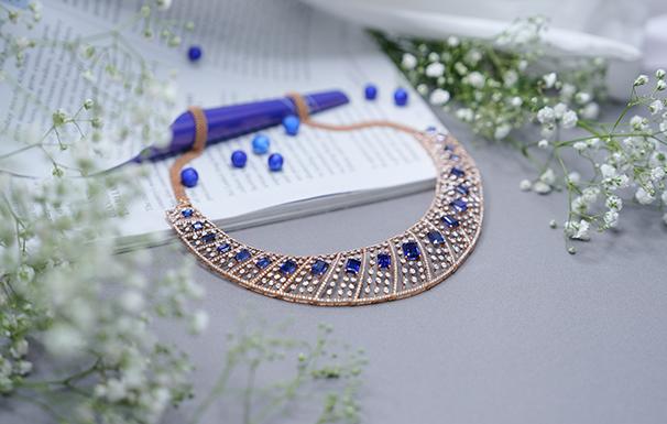 Diamond necklace with matching earrings